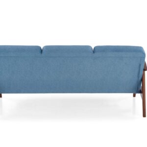 Diivan MILAVOR 3S, sinine / tume pähkel