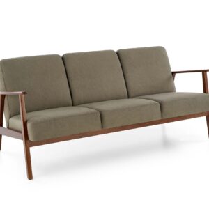 Diivan MILAVOR 3S, oliiv / tume pähkel