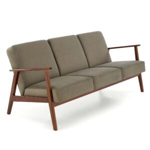 Diivan MILAVOR 3S, oliiv / tume pähkel