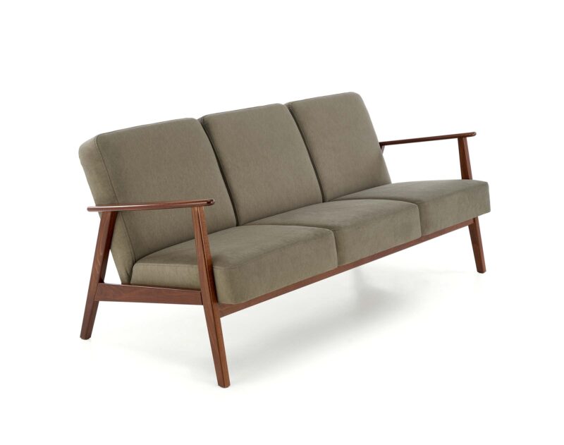 Diivan MILAVOR 3S, oliiv / tume pähkel