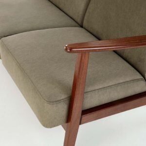 Diivan MILAVOR 3S, oliiv / tume pähkel