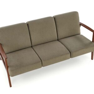 Diivan MILAVOR 3S, oliiv / tume pähkel