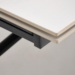 Pikendatava söögilaud VITORINA, valge marmor