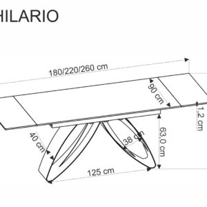 Söögilaud WALARIO, pähkel / must