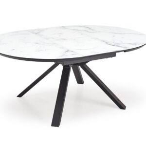 Pikendatav söögilaud VERTI, valge marmor