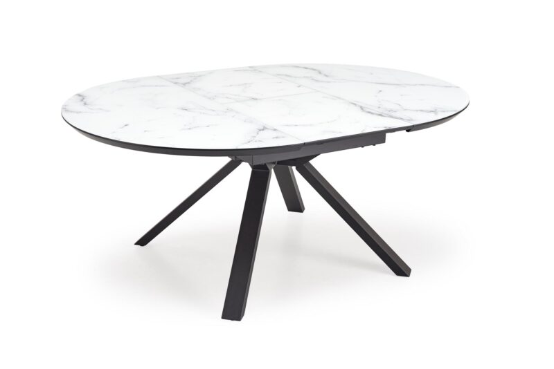 Pikendatav söögilaud VERTI, valge marmor