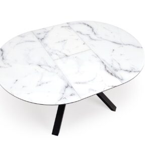 Pikendatav söögilaud VERTI, valge marmor