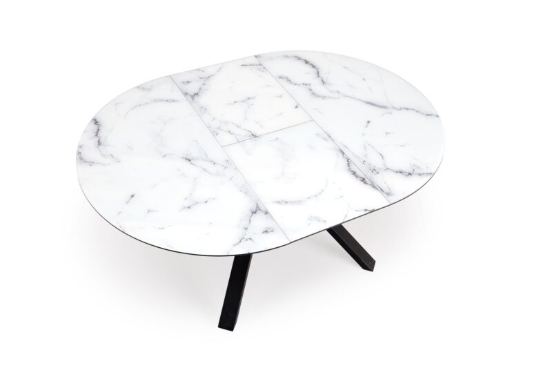 Pikendatav söögilaud VERTI, valge marmor