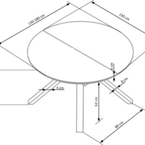 Pikendatav söögilaud VERTI, valge marmor