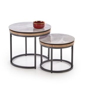 Kohvilaud ITAKA, hall marmor / grafiit