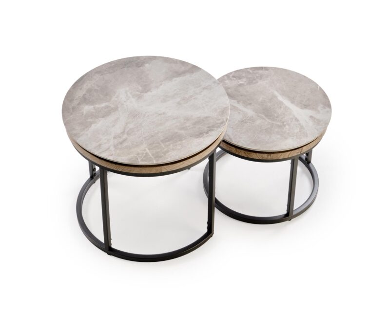 Kohvilaud ITAKA, hall marmor / grafiit