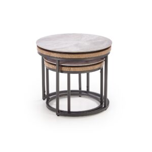 Kohvilaud ITAKA, hall marmor / grafiit