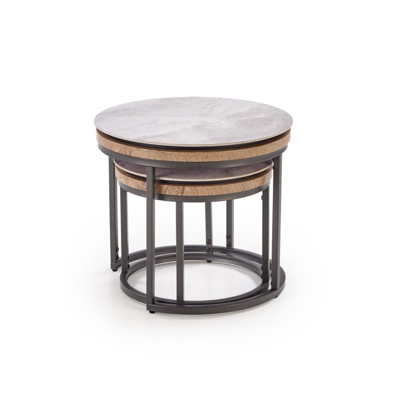 Kohvilaud ITAKA, hall marmor / grafiit