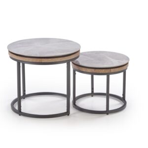 Kohvilaud ITAKA, hall marmor / grafiit