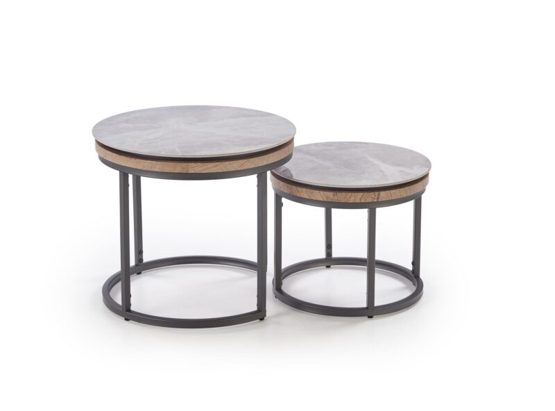 Kohvilaud ITAKA, hall marmor / grafiit