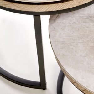 Kohvilaud ITAKA, hall marmor / grafiit