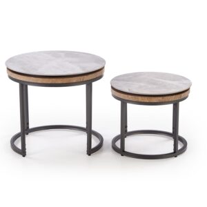 Kohvilaud ITAKA, hall marmor / grafiit