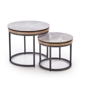 Kohvilaud ITAKA, hall marmor / grafiit