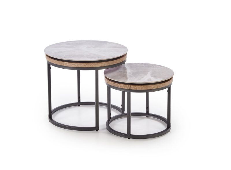 Kohvilaud ITAKA, hall marmor / grafiit