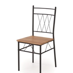 Komplekt FAUST, laud + 4 tooli / naturaalne tamm / must