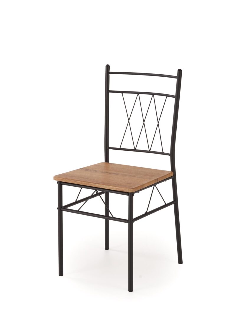 Komplekt FAUST, laud + 4 tooli / naturaalne tamm / must