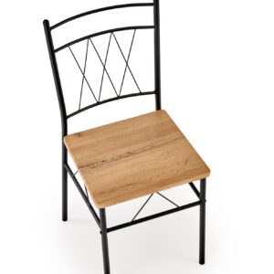 Komplekt FAUST, laud + 4 tooli / naturaalne tamm / must