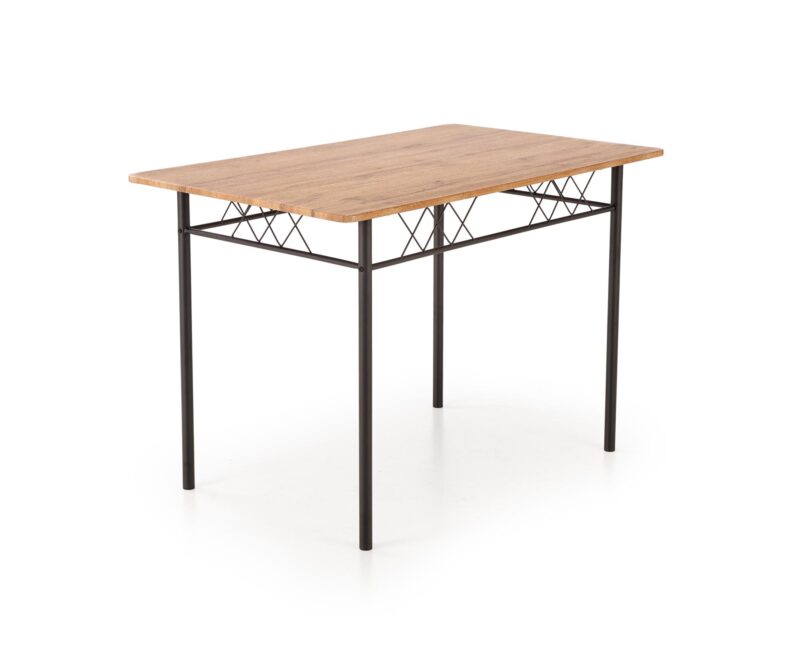 Komplekt FAUST, laud + 4 tooli / naturaalne tamm / must