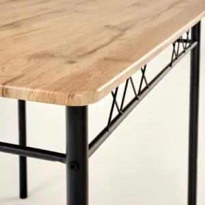 Komplekt FAUST, laud + 4 tooli / naturaalne tamm / must