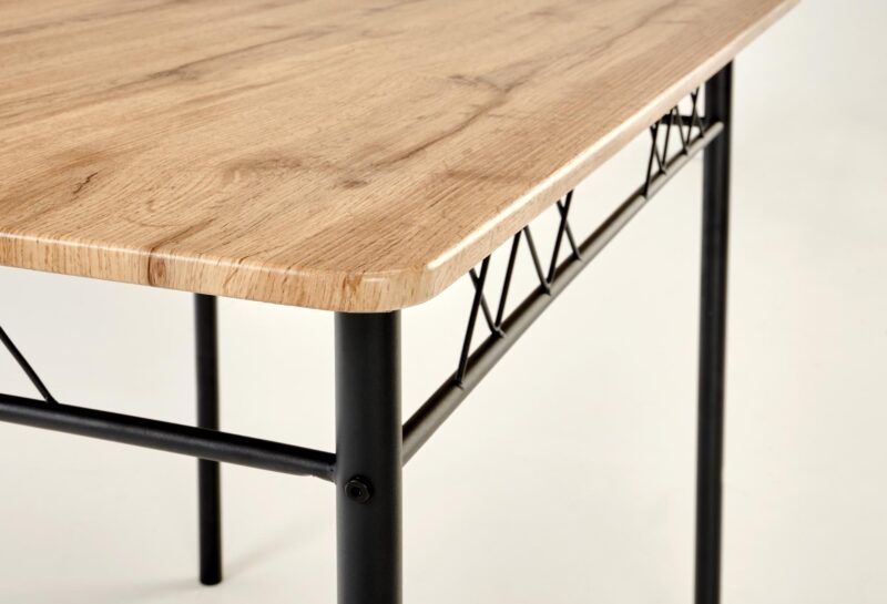 Komplekt FAUST, laud + 4 tooli / naturaalne tamm / must