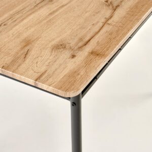 Komplekt FAUST, laud + 4 tooli / naturaalne tamm / must