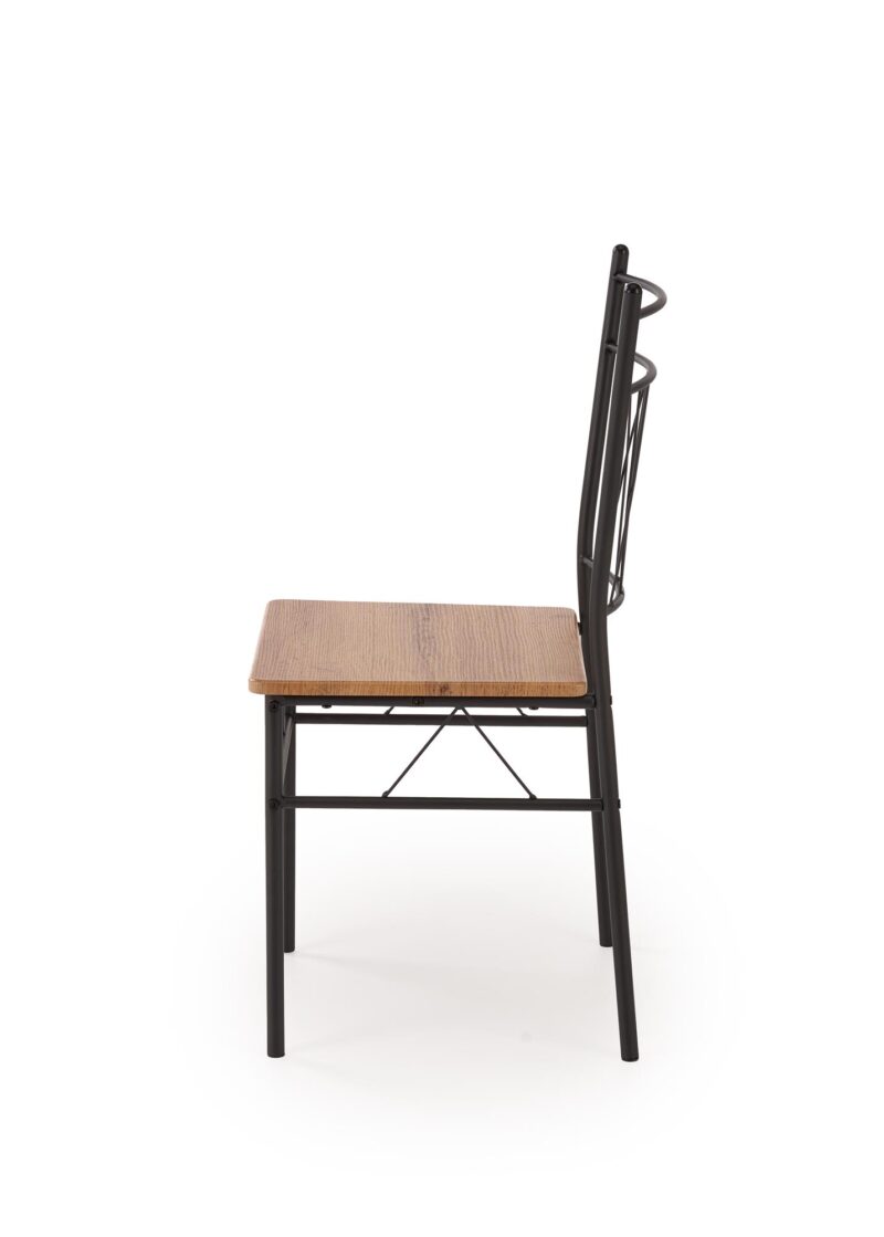 Komplekt FAUST, laud + 4 tooli / naturaalne tamm / must