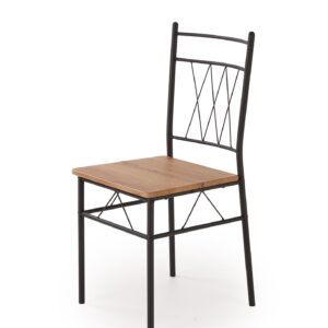 Komplekt FAUST, laud + 4 tooli / naturaalne tamm / must