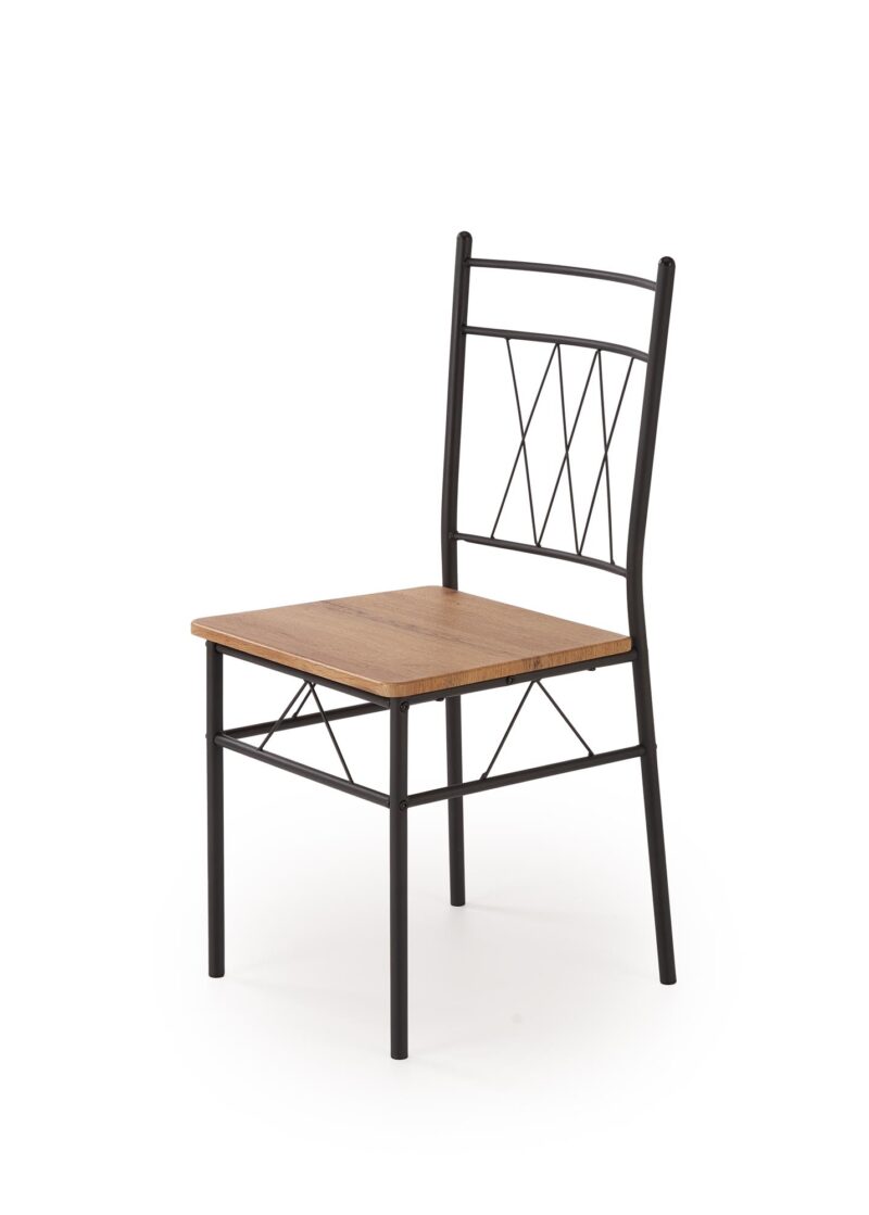 Komplekt FAUST, laud + 4 tooli / naturaalne tamm / must