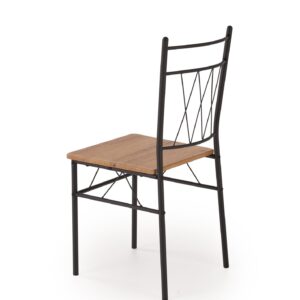 Komplekt FAUST, laud + 4 tooli / naturaalne tamm / must