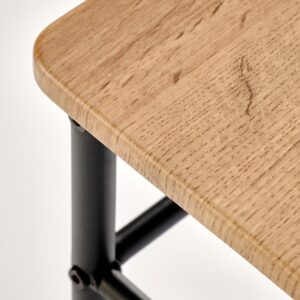 Komplekt FAUST, laud + 4 tooli / naturaalne tamm / must