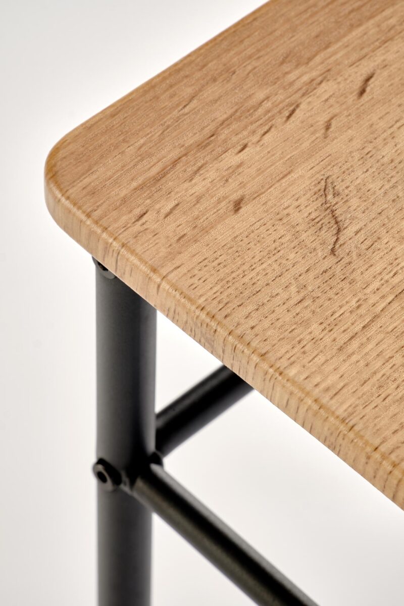 Komplekt FAUST, laud + 4 tooli / naturaalne tamm / must