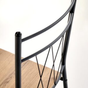 Komplekt FAUST, laud + 4 tooli / naturaalne tamm / must