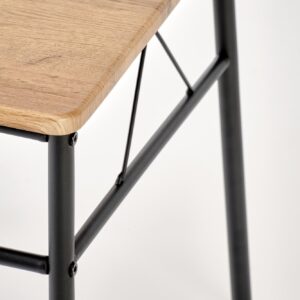 Komplekt FAUST, laud + 4 tooli / naturaalne tamm / must