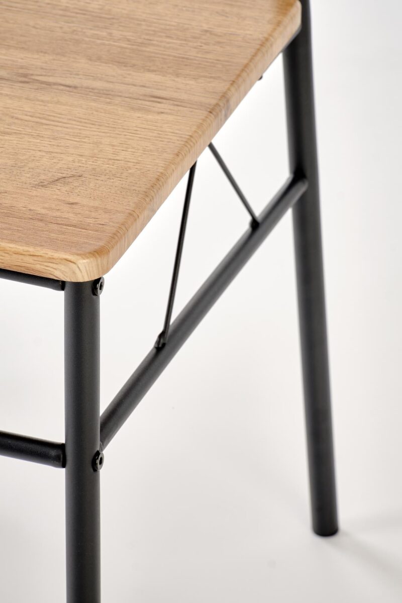 Komplekt FAUST, laud + 4 tooli / naturaalne tamm / must