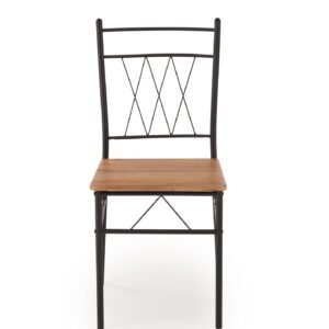 Komplekt FAUST, laud + 4 tooli / naturaalne tamm / must