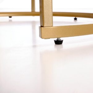 Kohvilaua komplekt GILDA, valge marmor / kuld