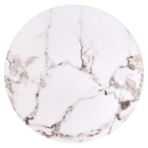 Kohvilaua komplekt FATIMA, valge marmor / must