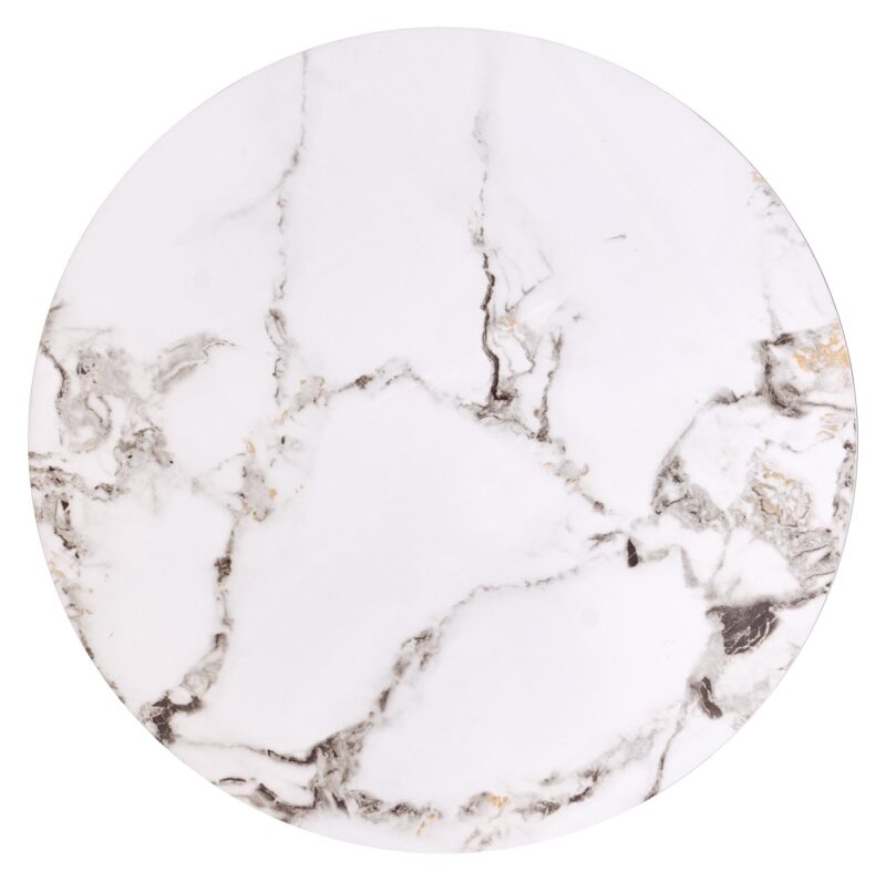 Kohvilaua komplekt FATIMA, valge marmor / must