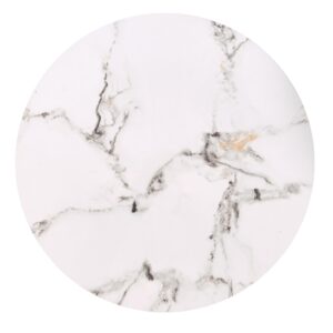 Kohvilaua komplekt FATIMA, valge marmor / must