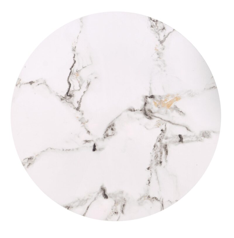 Kohvilaua komplekt FATIMA, valge marmor / must