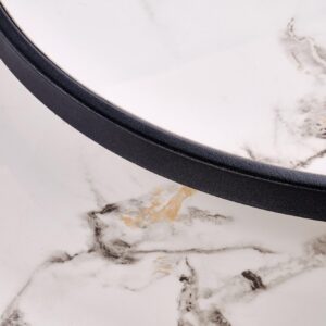 Kohvilaua komplekt FATIMA, valge marmor / must