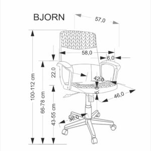 Kontoritool AURANTO, must / hall