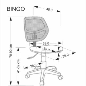 Kontoritool BINGO, roosa