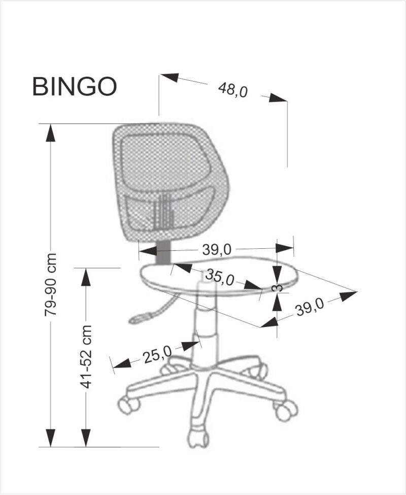 Kontoritool BINGO, roosa