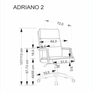 Kontoritool ADRIVI 2, must